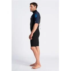 C-Skins Element 3/2mm Mens Shorty Wetsuit Black Slate Cyan - Extra Large XL -Sports Surfing Shop 2048x blank copy 60477