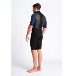 C-Skins Element 3/2mm Mens Shorty Wetsuit Black Slate Cyan - Extra Large XL -Sports Surfing Shop 2048x blank copy5 25838