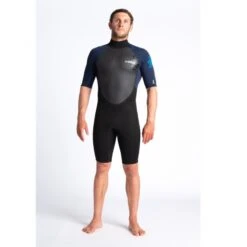C-Skins Element 3/2mm Mens Shorty Wetsuit Black Slate Cyan - Extra Large XL -Sports Surfing Shop 2048x blank copy8 white 80427