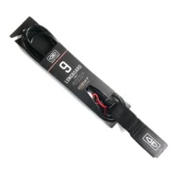 Ocean Earth One XT Longboard Surfboard Knee Leash 9ft - Black