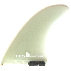 FCS II Single Longboard Surfboard Fin Clear - 6 Inch