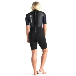 C-Skins Element 3/2mm Womens Shorty Wetsuit Slate Black Coral - UK 10 -Sports Surfing Shop 6833 3 l