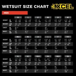 Xcel Wetsuits Phoenix 5/4mm Wetsuit - Medium Tall MT -Sports Surfing Shop 7351 2 l
