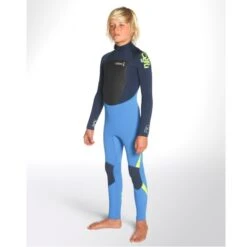 C-Skins Junior Legend 5/4/3mm Wetsuit Back Zip Cyan Ink Blue - J2XL -Sports Surfing Shop 7782 2 l
