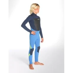 C-Skins Junior Legend 5/4/3mm Wetsuit Back Zip Cyan Ink Blue - J2XL