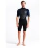 C-Skins Element 3/2mm Mens Shorty Wetsuit Black Slate Cyan - Extra Large XL -Sports Surfing Shop amenselementflatlock32shortieblackfront 69196