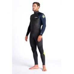 C-Skins Element 3/2mm Mens Wetsuit Anthracite Slate Lime - Large Tall LT -Sports Surfing Shop cel32mbzanslliquarter1 48794