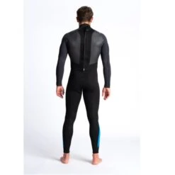 C-Skins Element 3/2mm Mens Wetsuit Black Anthracite Cyan - Large Tall LT -Sports Surfing Shop cel32mbzbkancyback 37382