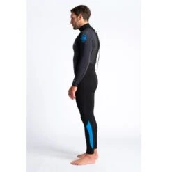 C-Skins Element 3/2mm Mens Wetsuit Black Anthracite Cyan - Large Tall LT -Sports Surfing Shop cel32mbzbkancyside2 47567