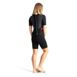 C-Skins Element 3/2mm Womens Shorty Wetsuit Slate Black Coral - UK 10 -Sports Surfing Shop cel32shwbkslcrquarter3 15257