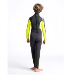 C-Skins Element 3/2mm Junior Wetsuit Anthracite Yellow Black - J2XL -Sports Surfing Shop cel32stjanyebktdback 94984