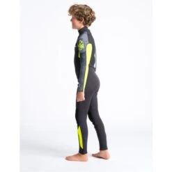 C-Skins Element 3/2mm Junior Wetsuit Anthracite Yellow Black - J2XL -Sports Surfing Shop cel32stjanyebktdside2 75828