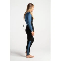 C-Skins Surflite 3/2mm Womens Wetsuit Back Zip - UK 8 -Sports Surfing Shop csl32wbzbkcswhquarter3 82433