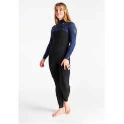 C-Skins Solace 4/3mm Womens Wetsuit Chest Zip Black Bluestone - UK 8 -Sports Surfing Shop cso43wczbkbscsquarter6 84332