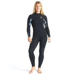 C-Skins Solace 5/4/3mm Womens Wetsuit Back Zip Black Tropical - UK 10 -Sports Surfing Shop cso54wbzbktbkrofront2 65154