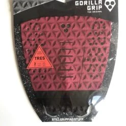 Gorilla Tres Surfboard Tail Pad Red Plum Black