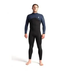C-Skins Session 4/3mm Wetsuit GBS Back Zip - Large Tall LT -Sports Surfing Shop mens sessionbz4x3 ultracyan front 39443