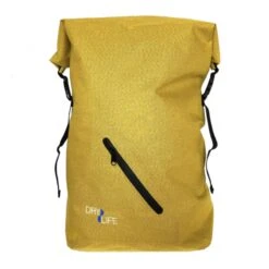 Dry Life 40 Litre Waterproof Soft Tarp Backpack - Grey -Sports Surfing Shop mustard front 14368