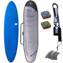 NSP 7ft6 ProTech MiniMal Surfboard Package Navy