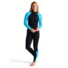 C-Skins Surflite 3/2mm Womens Wetsuit Back Zip Raven Cyan - UK 8 -Sports Surfing Shop womens surflite 3x2 gbs stmr cyan azure front2 55680